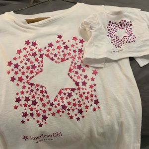 American girl white t shirt with star